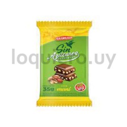 Chocolate con maní sin azúcar .