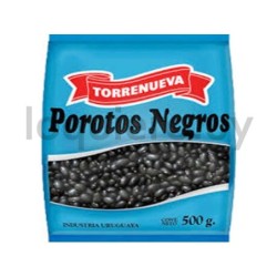 Porotos negros en bolsa 500g  .