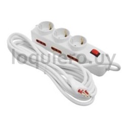 Alargue 3 Schuko 6 modular    .