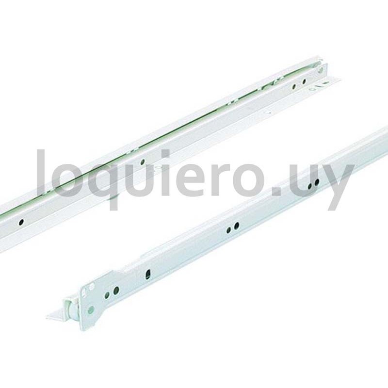 Juego riel cajón 25cm blanco  .