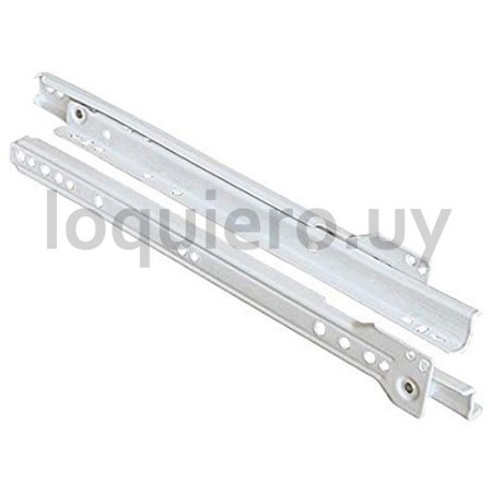 Juego riel cajón 30cm blanco  .