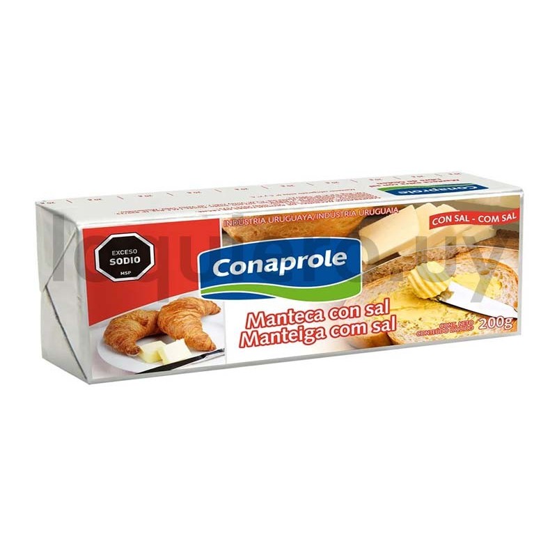 Manteca Conaprole 200g con sal.