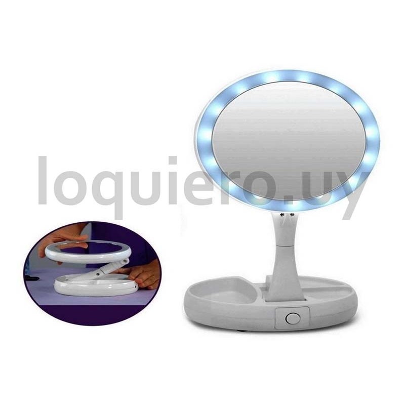 Espejo con luz y aumento      .