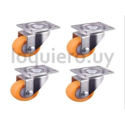 Rueda 40mm 4Pz naranja        .