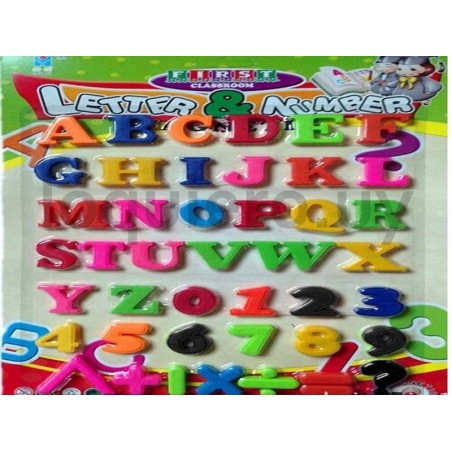 Letras y números con imán     .