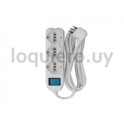 Alargue 3 schuko 6 modular    .