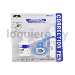 Cinta + lapiz corrector       .