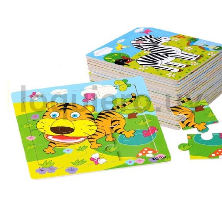 Puzzle de madera 15x15cm      .