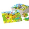 Puzzle de madera 15x15cm      .