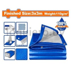 Lona 3x3 azul 110gr x m2      .
