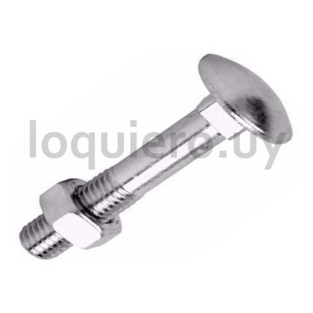 Bulón p/madera C/T zinc. 3/8x2.