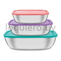 Juego recipientes x 3 plástico.