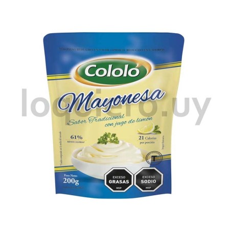 Mayonesa Cololó 200g          .