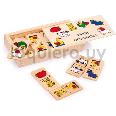 Domino madera animales        .