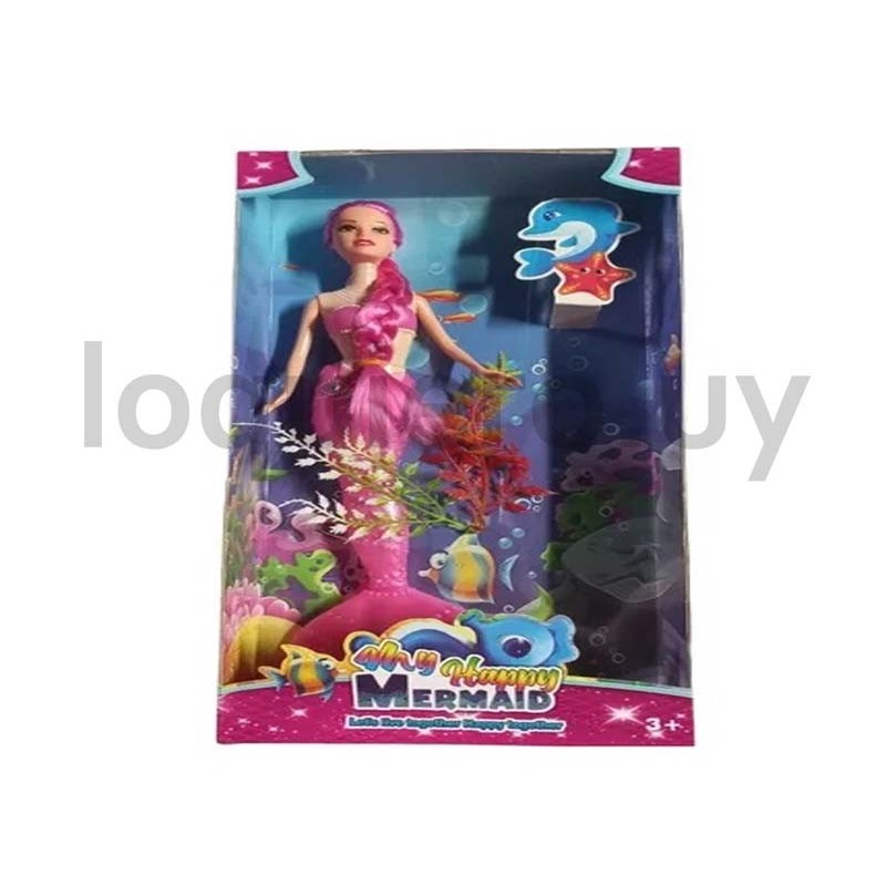 Muñeca sirena c/acc. en caja  .