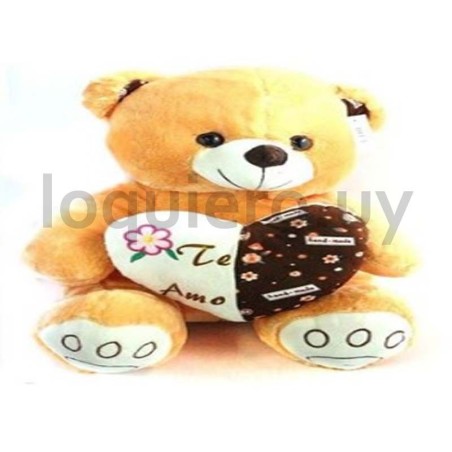 Peluche oso c/corazón Te amo  .