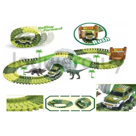 Pista auto dinosaurio         .