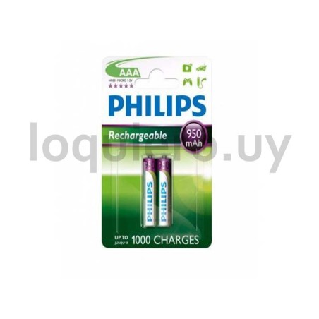Pack x 2 pilas AAA Philips    .