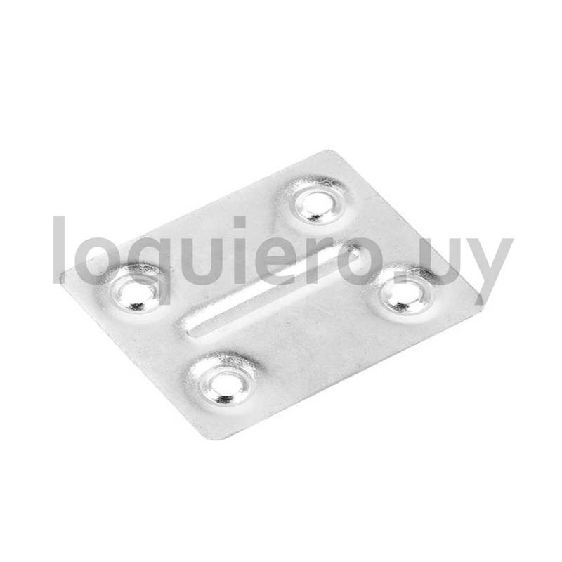Chapita perforada metal 6x4cm .