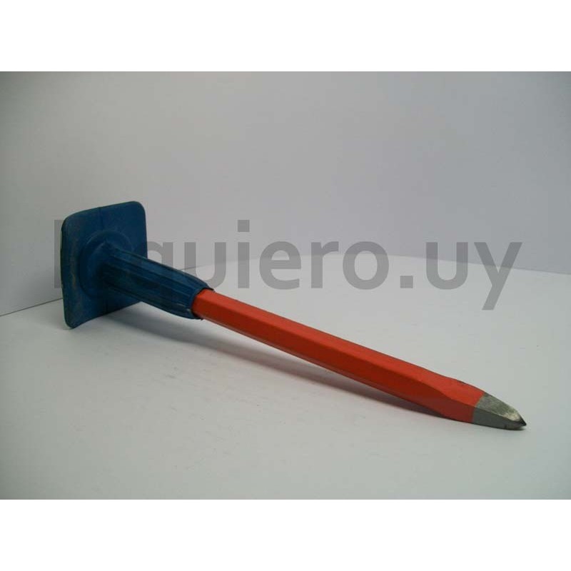 Punta hierro 12'' puño goma   .
