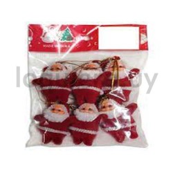 Adorno navidad Papá Noel x 6u..