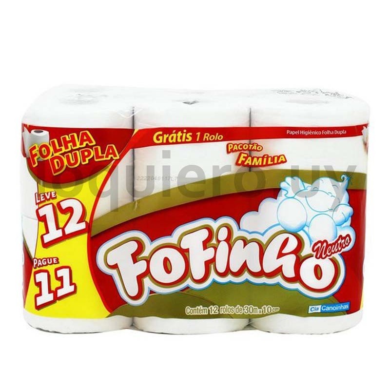 Papel Higiénico Fofinho 12x30m.