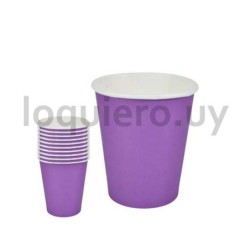 Vaso descartable x10u colores..