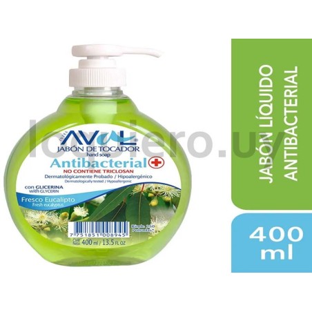 Jabón aval con dosificador    .