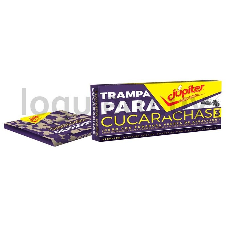 Trampa p/cucarachas 3u.       .