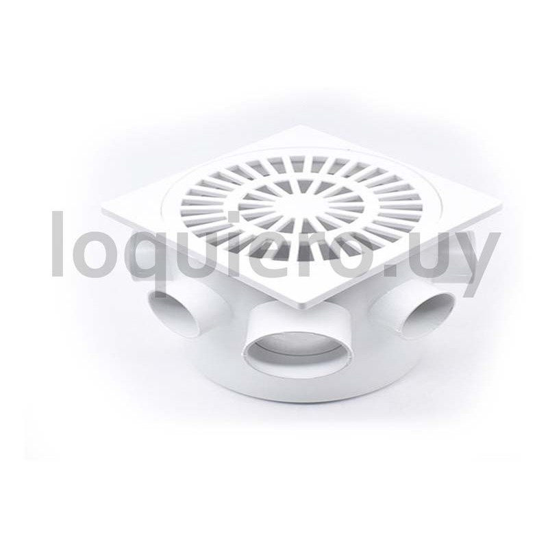 Pileta de piso 15x15 blanca   .