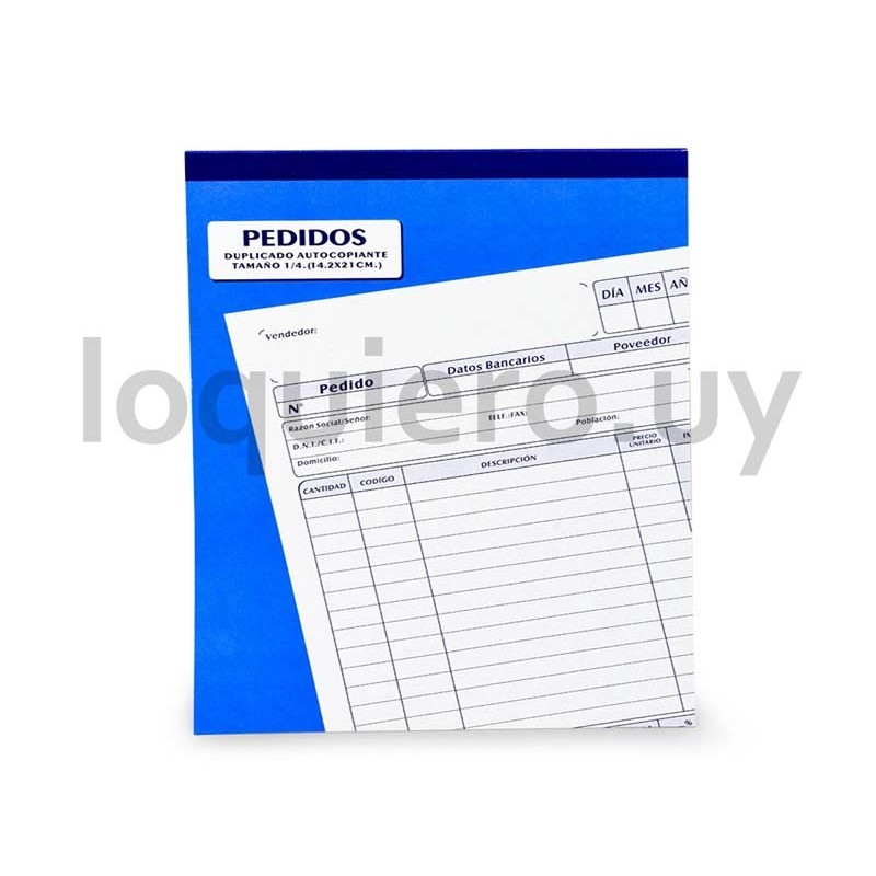 Libreta pedidos autocopiante  .