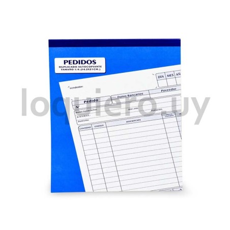 Libreta pedidos autocopiante  .