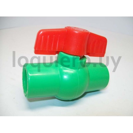 LLave paso plástica termo roja.