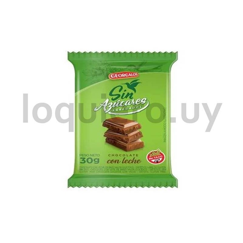 Chocolate con leche sin azúcar.