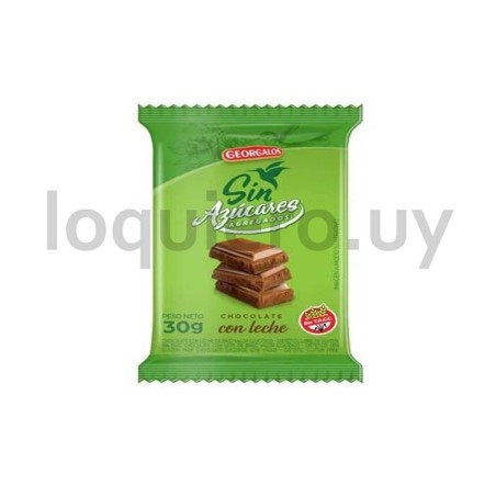 Chocolate con leche sin azúcar.