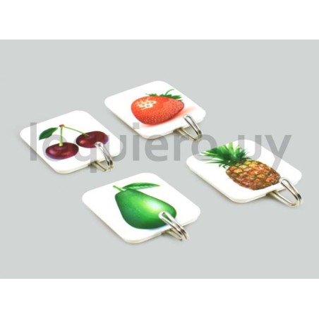 Colgador 4u. diseño frutal    .