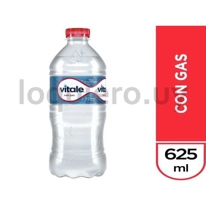 Agua con gas Vitale 625ml     .