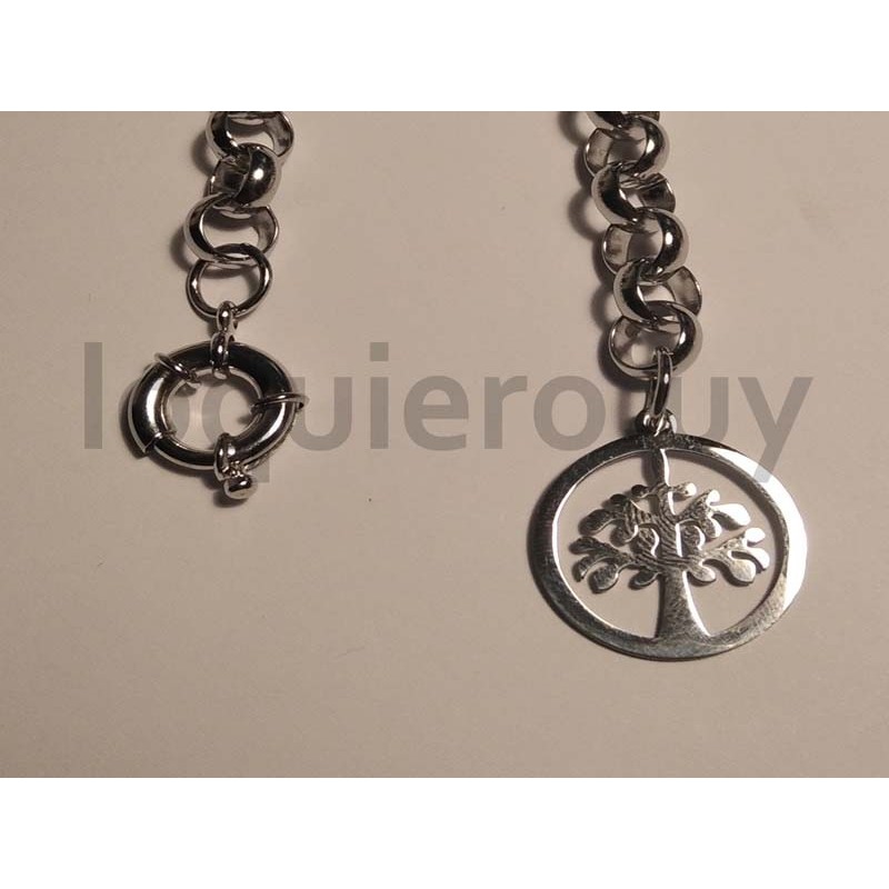 Pulsera con dije gruesa       .