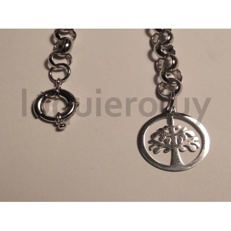 Pulsera con dije gruesa       .