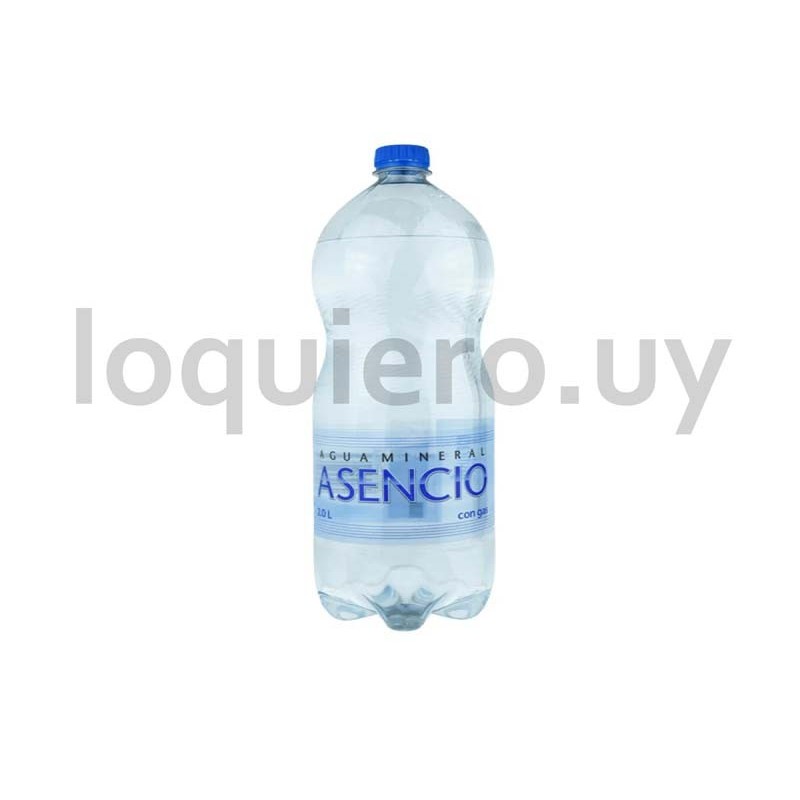 Agua Asencio c/gas 2L         .