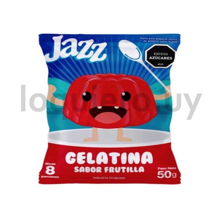 Gelatina Jazz frutilla 50g.   .