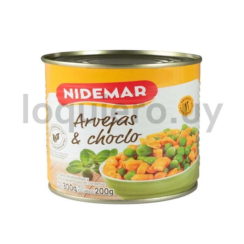 Arvejas y choclo de Diez 220g..