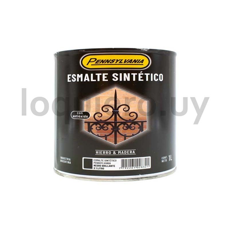 Esmalte sintét.negro brill. 1L.
