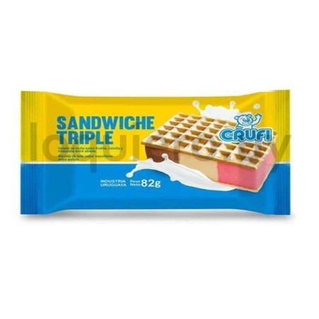 Sandwich triple Crufi helado  .