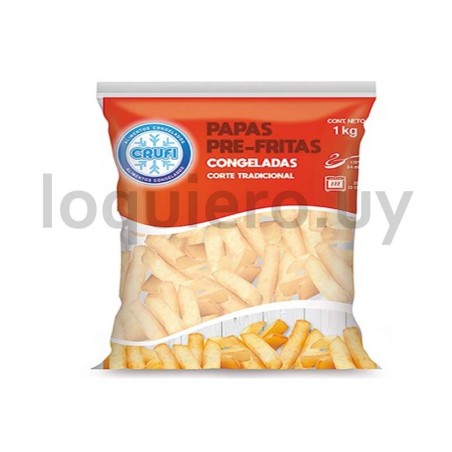 Papas fritas 1kg Crufi        .