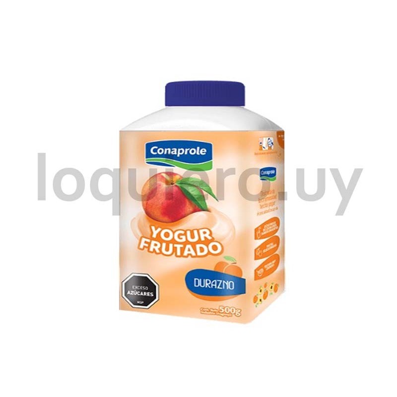 Yogur durazno 500ml Conaprole .