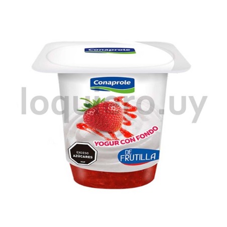 Yogur fondo frutilla Conaprole.
