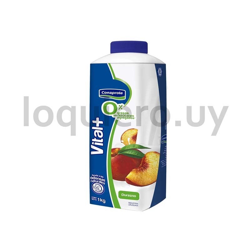 Yogur Vital+ 1Kg. durazno     .