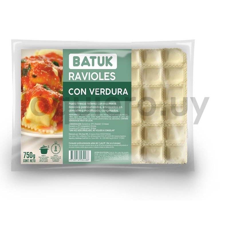 Ravioles verdura 750g  Batuk  .
