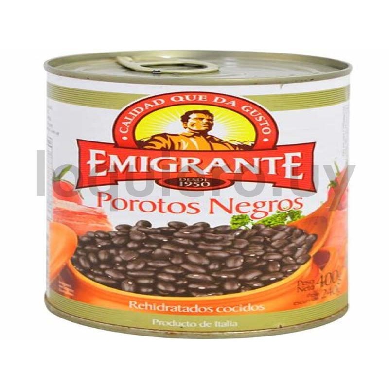 Porotos negros en lata 300g   .